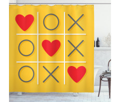 Romantic Xoxo Kiss Design Shower Curtain