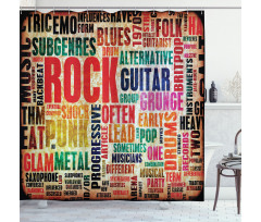 Music Rock 'n' Roll Poster Shower Curtain