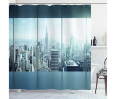 Urban Modern City Shower Curtain