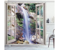 Open Window Cascade Shower Curtain