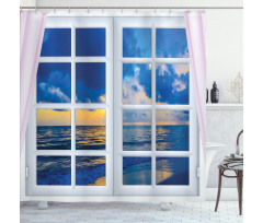 Sunset Sea Scenery Shower Curtain