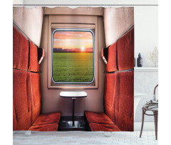 Window Railroad Travel Shower Curtain