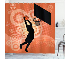 Basketball Dunk Athlete Shower Curtain