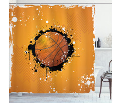 Basketball Splash Style Shower Curtain