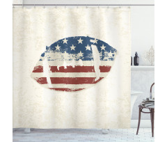 American Flag Football Shower Curtain