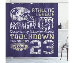 Retro American Football Shower Curtain