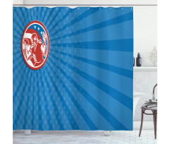 Pop Art American Football Shower Curtain