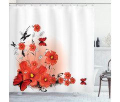 Cartoon Poppy Fresh Art Shower Curtain