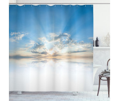 Blue Sky Freedom Clouds Shower Curtain