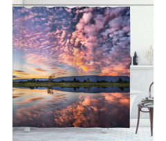 Reflections on Water View Shower Curtain