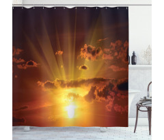 Burning Sunset Shower Curtain