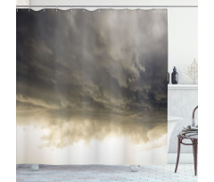 Cloudy Dark Sky Hurricane Shower Curtain