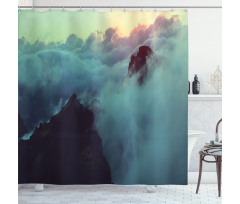 Sunset View on Hills Shower Curtain