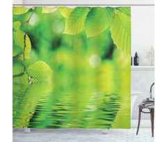 Leaves and River Peace Shower Curtain