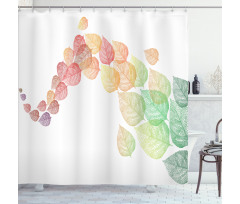 Flying Leaves Art Shower Curtain