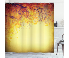Retro Autumn View Shower Curtain