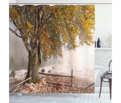 Snowy Nature Wintertime Shower Curtain