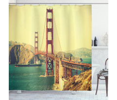 Old Style Bridge View Shower Curtain