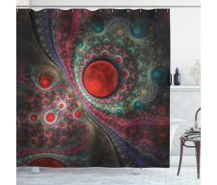 Vintage Abstract Forms Shower Curtain