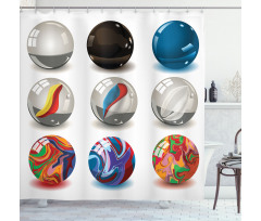 Marbles Bubble Artwork Shower Curtain