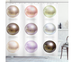 Pastel Colored Bridal Shower Curtain