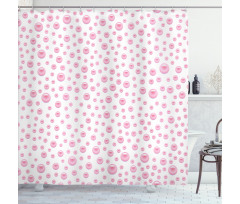 Baby Pink Bridal Theme Shower Curtain