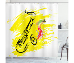 Jazz Saxophone Shower Curtain