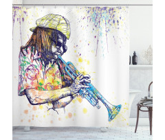 Entertainment Vivid Art Shower Curtain