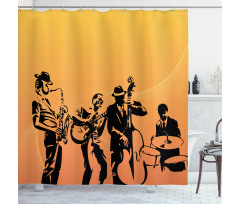 Jazz Quartet Stage Shower Curtain