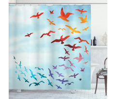 Flying Freedom Sky Art Shower Curtain