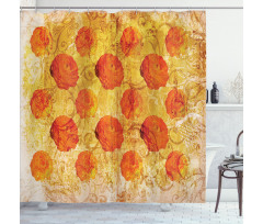 Grunge Rose Floral Art Shower Curtain