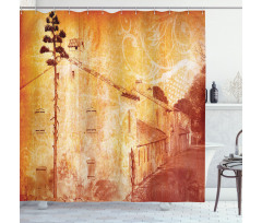 Retro French Street Shower Curtain