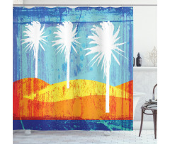 Tropic Beach Palms Shower Curtain