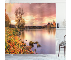 Prague Riverside Autumn Shower Curtain