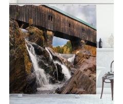 Rustic Oak Bridge Shower Curtain