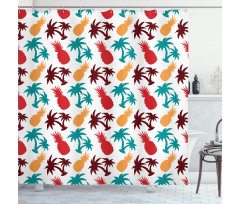 Palm Trees Island Shower Curtain