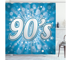90s Pop Art Star Retro Shower Curtain