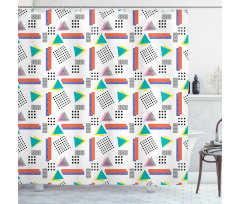 Old Retro Style Pattern Shower Curtain