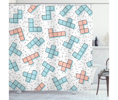 Retro Vintage Abstract Shower Curtain