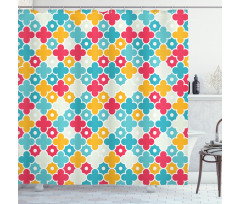 Kid Theme Colorful Petal Shower Curtain