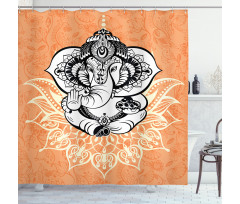Pop Art Asian Elephant Shower Curtain