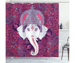 Elephant Mandala Art Shower Curtain
