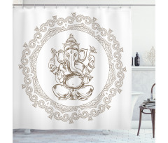 Mandala Ancient Symbol Asian Shower Curtain