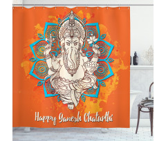 Ancient Ceremonial Holiday Shower Curtain