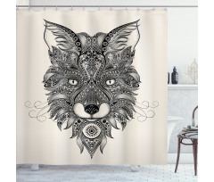 Mask Celtic Style Shower Curtain