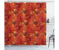 Grungy Flower Romantic Shower Curtain