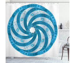 Abstract Fractal Shower Curtain