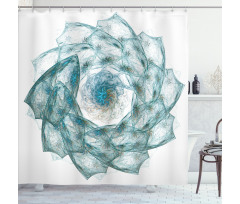 Exquisite Flower Shaped Shower Curtain