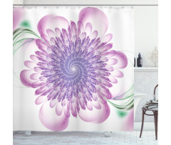 Floral Harmonic Spirals Shower Curtain
