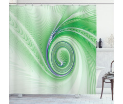 Abstract Fractal Spirals Shower Curtain
